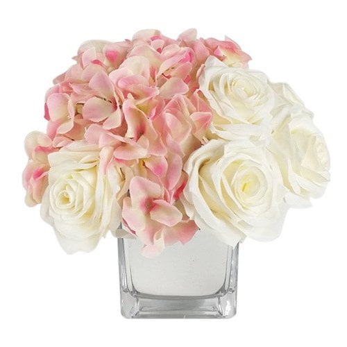 RG Style Silk Mixed in Decorative Vase Artificial Floral Arrangement RG Style Silk Mixed in Decorative Vase Artificial Floral Arrangement